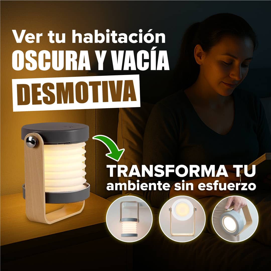 Lampara luz recargable estilo acordeon 