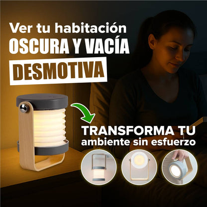 Lampara luz recargable estilo acordeon 